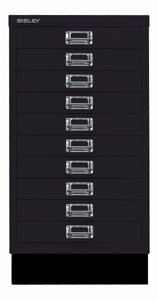 Bisley MultiDrawer ™, série 29er avec douille, DIN A3, 10 tiroirs, noir, L29A310S633