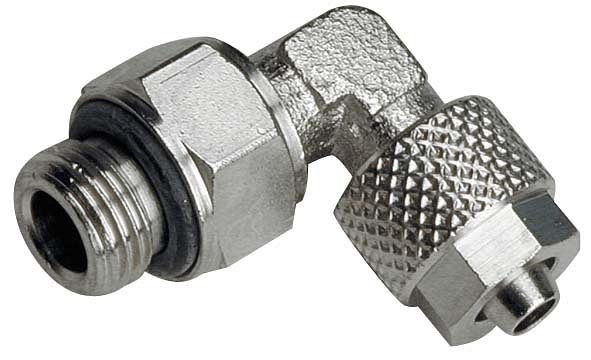 temporisateur A-WEd-6/4-1/8-MSv, raccord à vis coudé - réglable sans pression, filetage cylindrique avec joint torique, UE : 10 pièces, 01180001