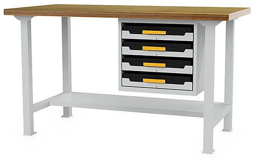 Table de travail Bedrunka+Hirth, avec armoire Flex-Box, 03.14.30KS