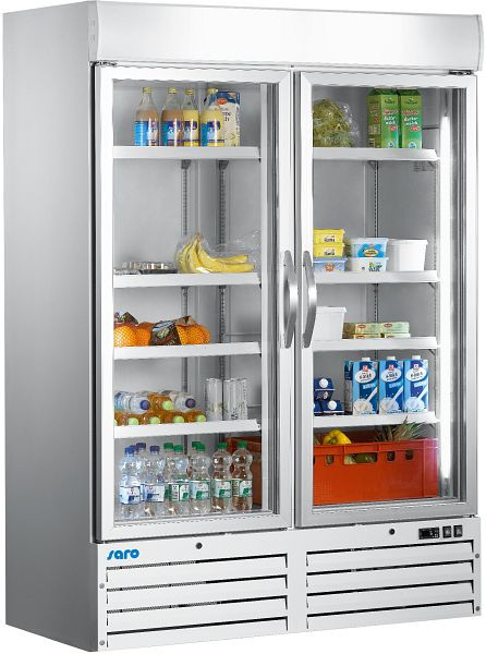 Réfrigérateur Saro avec porte vitrée, 2 portes - modèle blanc G 920, 323-4165