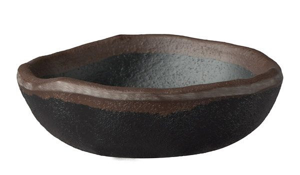 Bol APS -MARONE-, Ø 8,5 cm, hauteur : 2,5 cm, mélamine, noir, avec bord marron, 0,05 litre, lot de 12, 84107