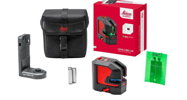 Laser à lignes croisées Leica Lino L2Gs-1, auto-nivelant, diodes laser vertes, 912932