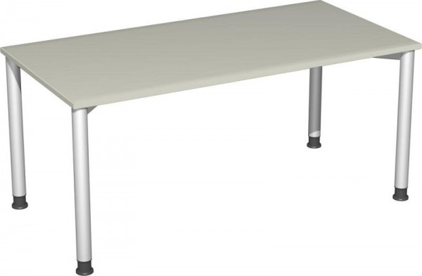 Bureau geramöbel réglable en hauteur, 1600x800x680-800, gris clair/argent, S-555103-LS