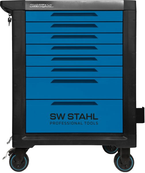 Chariot d'atelier professionnel SW-Stahl TT801, bleu, non équipé, 07100L