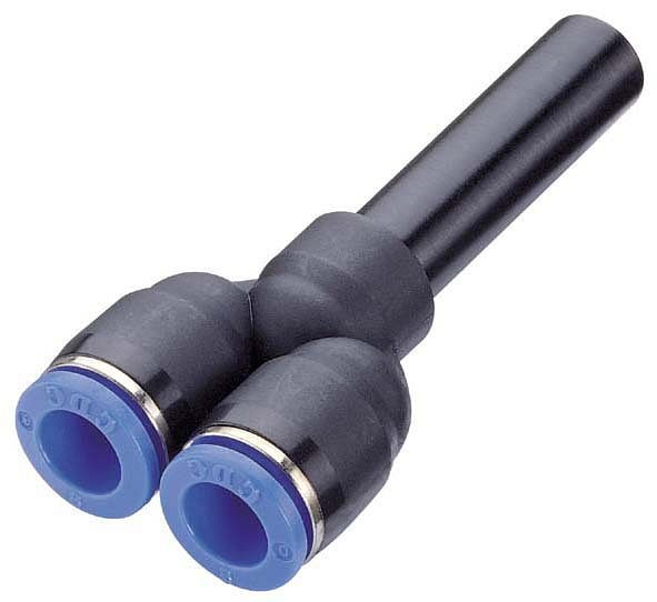 temporisateur B-YSr-10-8-KU, raccord Y réduit en plastique, Ø tuyau : 10 mm, Ø tuyau : 8 mm, UE : 10 pièces, 03470302