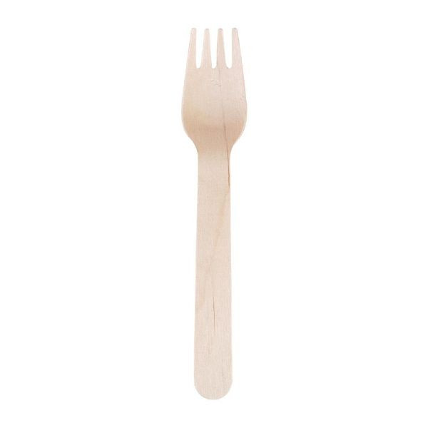 Fourchette à couverts en bois jetable Fiesta Green biodégradable, UE : 100 pièces, CD903