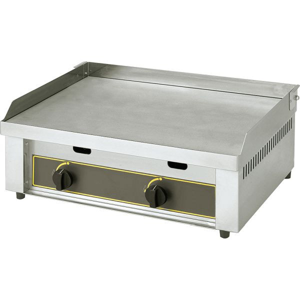 Plancha à gaz ROLLER GRILL, deux zones de chauffe, dimensions 620 x 450 x 190 mm (LxPxH), KE1502064