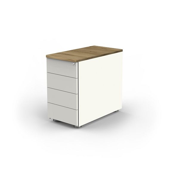 Conteneur de stockage Kerkmann, L 430 x P 800 x H 720-760 mm, avec serrure centrale, 12419955