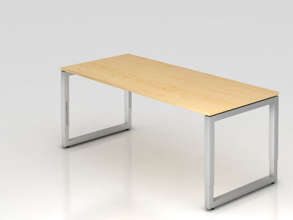 Bureau Hammerbacher O-foot carré 180x80cm érable, forme rectangulaire avec plateau flottant, VRS19/3/S