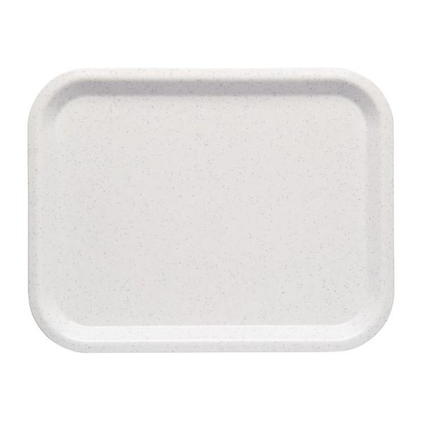 Plateau de service nordique Roltex tacheté blanc 36 x 28cm, DR874