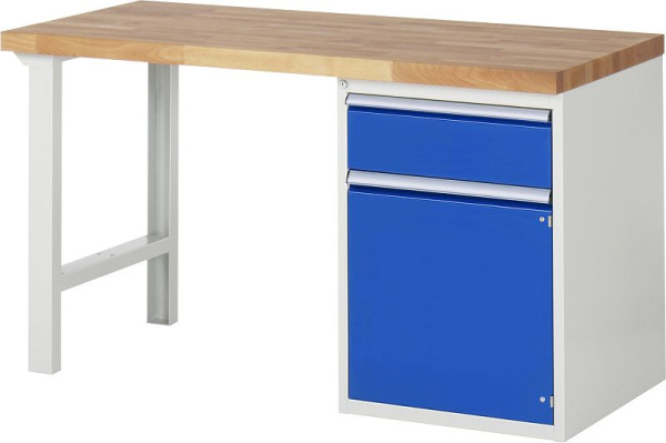 Etabli RAU série 7000 - modèle 7502-1, L1500 x P700 x H890 mm, base système L1500 x P650 x H850 mm, 03-7502A1-157B4M.11
