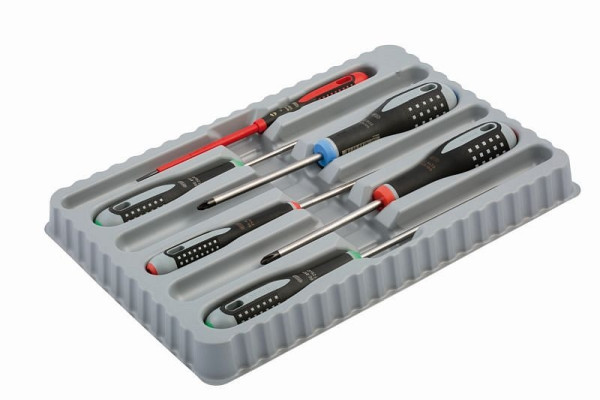 Jeu de tournevis Bahco Ergo™, 6 pièces, à fente+PH+PZ+T, BE-9871
