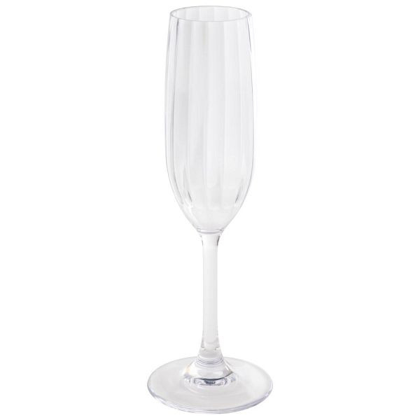 Verres à champagne APS en plastique Tritan transparent, Ø 5 cm, hauteur : 23 cm, 190 ml, lot de 12, 10540
