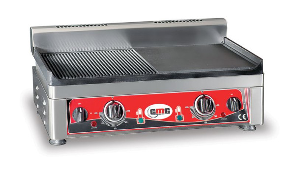 Plaque de grill GMG, électrique, lisse et rainurée, 2 zones de chauffe, GP5530EG