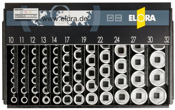 Support de vente ELORA avec inserts 1/2 "12 kt mm, 770-LSP2M, 0770510012000