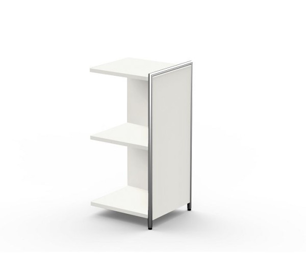 Buffet complémentaire Kerkmann pour 2 OH, avec panneau arrière visible, Artline, L 390 x P 380 x H 780 mm, blanc, 13737110