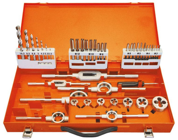 Jeu d'outils à fileter Projahn HSS-G 44 pièces M3-M12, 91004