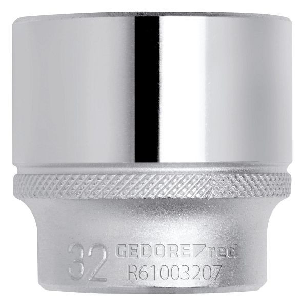 GEDORE clé à douille rouge insert 1/2", 6 pans, court SW32mm, longueur 42mm, 3300279