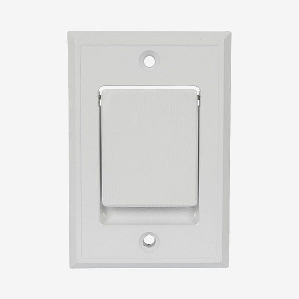 HKW RUSTIC - Prise d'aspiration en métal pour installation au sol, blanche, 30800B