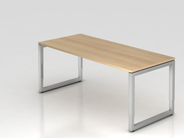 Bureau Hammerbacher O-foot carré 180x80cm chêne, forme rectangulaire avec plateau flottant, VRS19/E/S