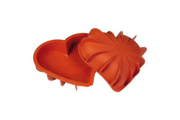 Moule à pâtisserie en silicone Schneider coeur, dimensions 205 x 186 mm, hauteur 54 mm, 115185