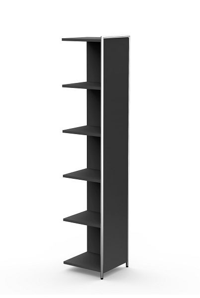 Étagère supplémentaire Kerkmann pour 5 OH, Artline, L 390 x P 380 x H 1850 mm, anthracite, 13738713