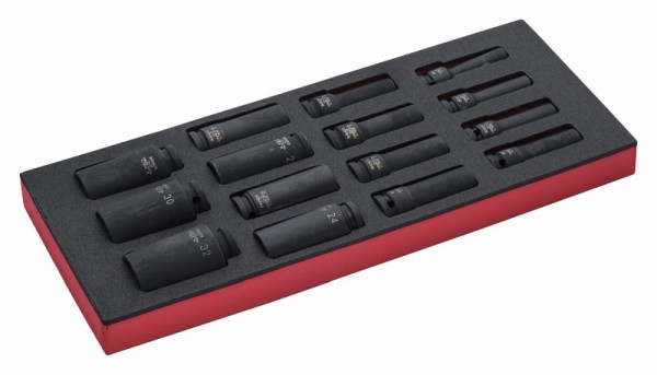 Incrustation Bahco 1/3, prises de courant + accessoires 1/2", 15 pièces, FF1E2213