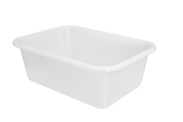 Bac à pâte Schneider, rectangulaire, volume : 20 l, plastique blanc, 530 x 405 x 145, 200960