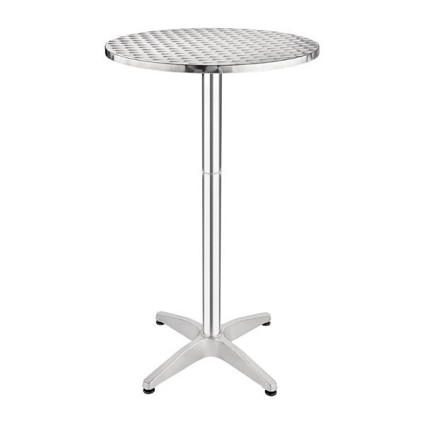 Table haute ronde Bolero en acier inoxydable 60cm, U502