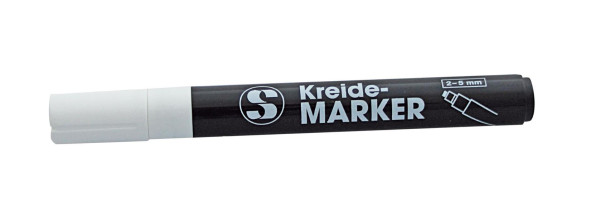 Stylo craie Schneider 5 mm, couleur blanc - épaisseur d'écriture : 2-5 mm, 198900