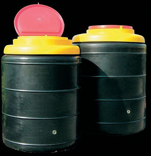 Réservoir de collecte DENIOS en polyéthylène, à double paroi, volume de 300 litres, 157-112