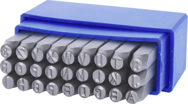 KS Tools jeu de tampons de gaufrage de lettres, 27 pièces, 156.0468