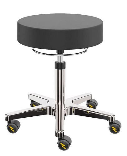 Tabouret de travail Dauphin ESD simili cuir, piètement aluminium, 266978