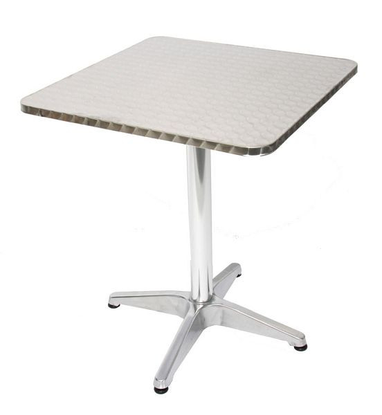 Mendler set de 10 tables bistrot en aluminium M28, set de table table de jardin, rectangulaire 60cm, 10x11356
