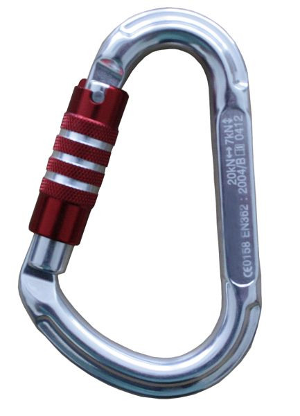 Mousqueton Funcke FSK5, mousqueton Trilock en aluminium, largeur d'ouverture : 23 mm, forme HMS, 70020321