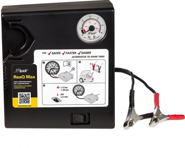 Gonfleur AirMan ResQ Max, compresseur de pneu 12V 20A, 58-097-001