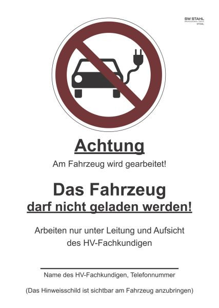 Panneau d'interdiction acier SW "Chargement interdit", 07334L