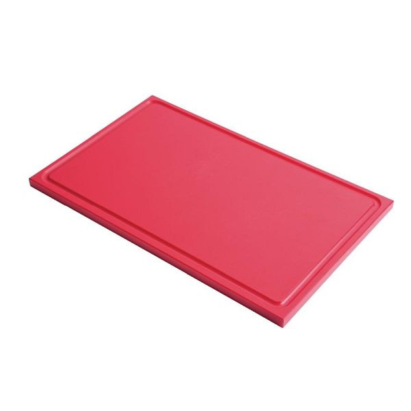 Planche à découper Gastro M avec rainure de jus GN1 / 1 rouge, GN337