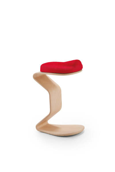 NEST NATURE tabouret moyen avec assise 3D/confort, rouge, 1181_96_30311