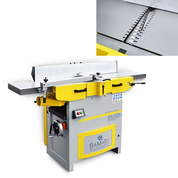 Raboteuse et dégauchisseuse BAMATO avec arbre de coupe hélicoïdal BHM-310PRO (400V), BHM-310PRO