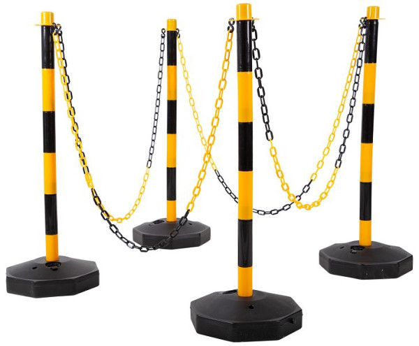 Jeu de poteaux de barrière KS Tools avec chaîne, 13 pièces, 117.1550