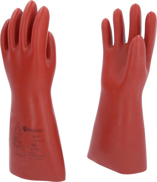 KS Tools Gant de protection pour électricien avec protection mécanique, taille 10, classe 0, rouge, 117.0069