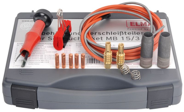 Jeu d'accessoires et de pièces d'usure ELMAG pour paquet de tuyaux MB 15/3m/0,8 mm pour les séries EUROMIG 160/200 et EUROMIG plus 161/201/211-, 00088