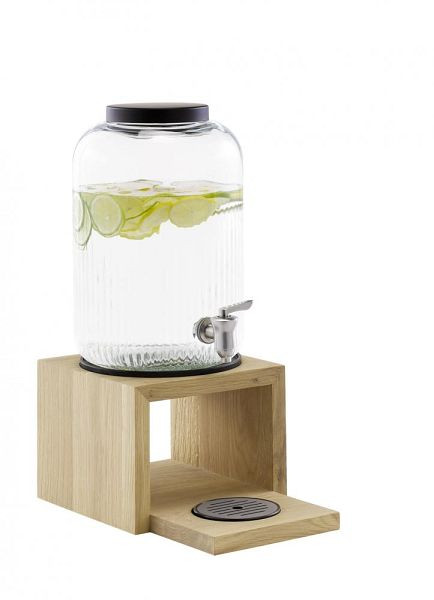 Distributeur de boissons APS -VALO- 21 x 21 cm, hauteur : 46,5 cm, récipient en verre, 7 litres, 14015