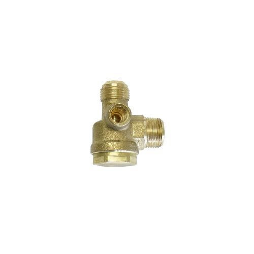 Clapet anti-retour AEROTEC 3/8 pouce AG - siège conique 3/8 pouce AG - avec raccord de décharge, 9048063