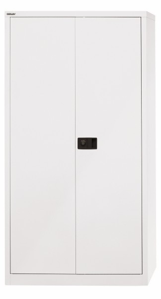 Armoire universelle à portes battantes Bisley, 3 étagères, 4 OH, blanc signalisation, E722A03696