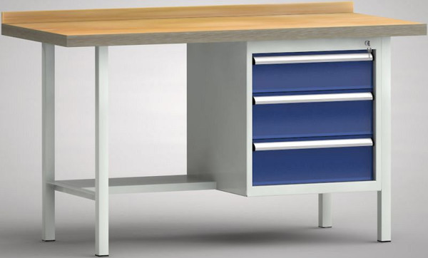 Etabli standard KLW - 1500 x 700 x 840 mm L x P x H, WS122N-1500M40-E1631