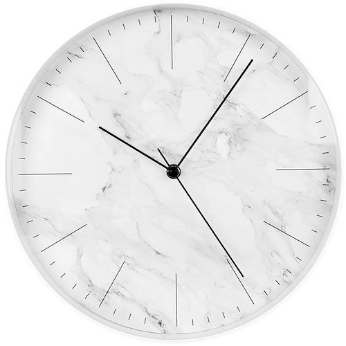 Horloge murale à quartz Technoline, plastique, plastique, verre, dimensions : Ø 32 cm, 635205 blanc