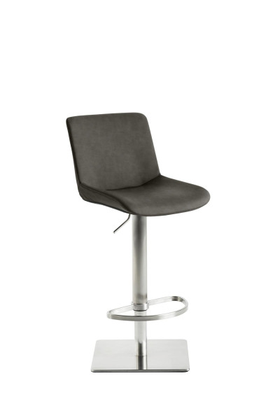 Mayer Sitzmöbel , structure en acier inoxydable, coque d'assise rembourrée, hauteur d'assise 54 - 79 cm, boue, 1287_04_26476