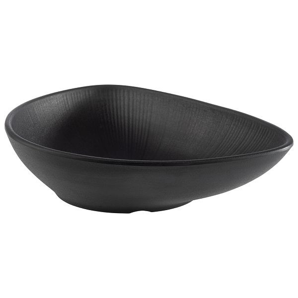 Bol APS -NERO-, 23 x 18 x 5 cm, mélamine, noir, 0,6 litre, 85076